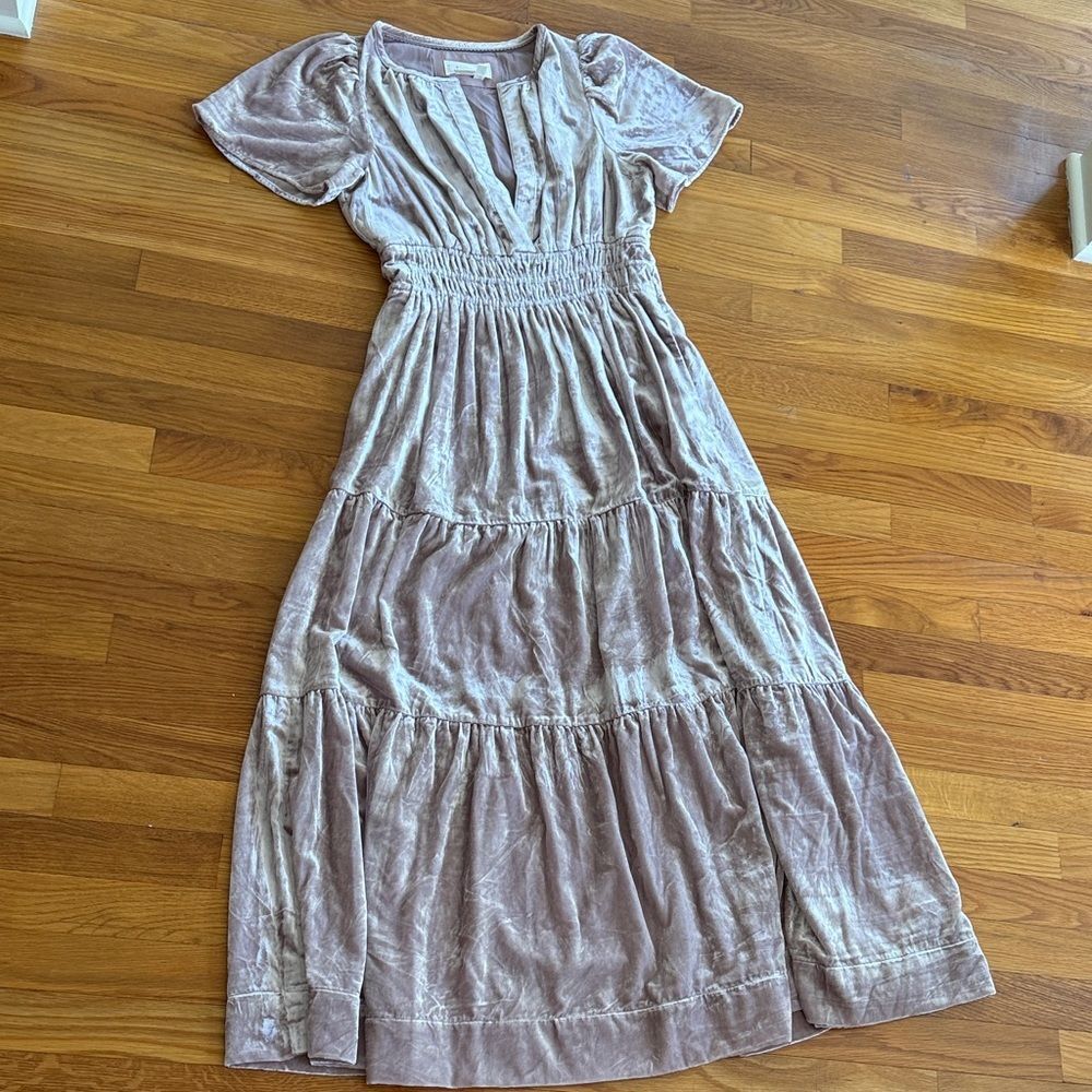 The Somerset Maxi Dress:
Velvet Edition by Anthropologie in Lavender - Picture 6 of 9